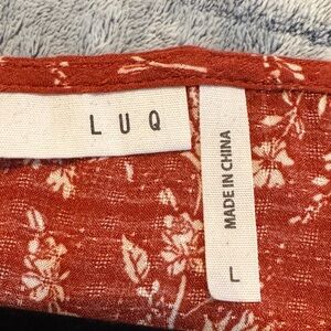 LUQ Rust Color Blouse with lace detailing